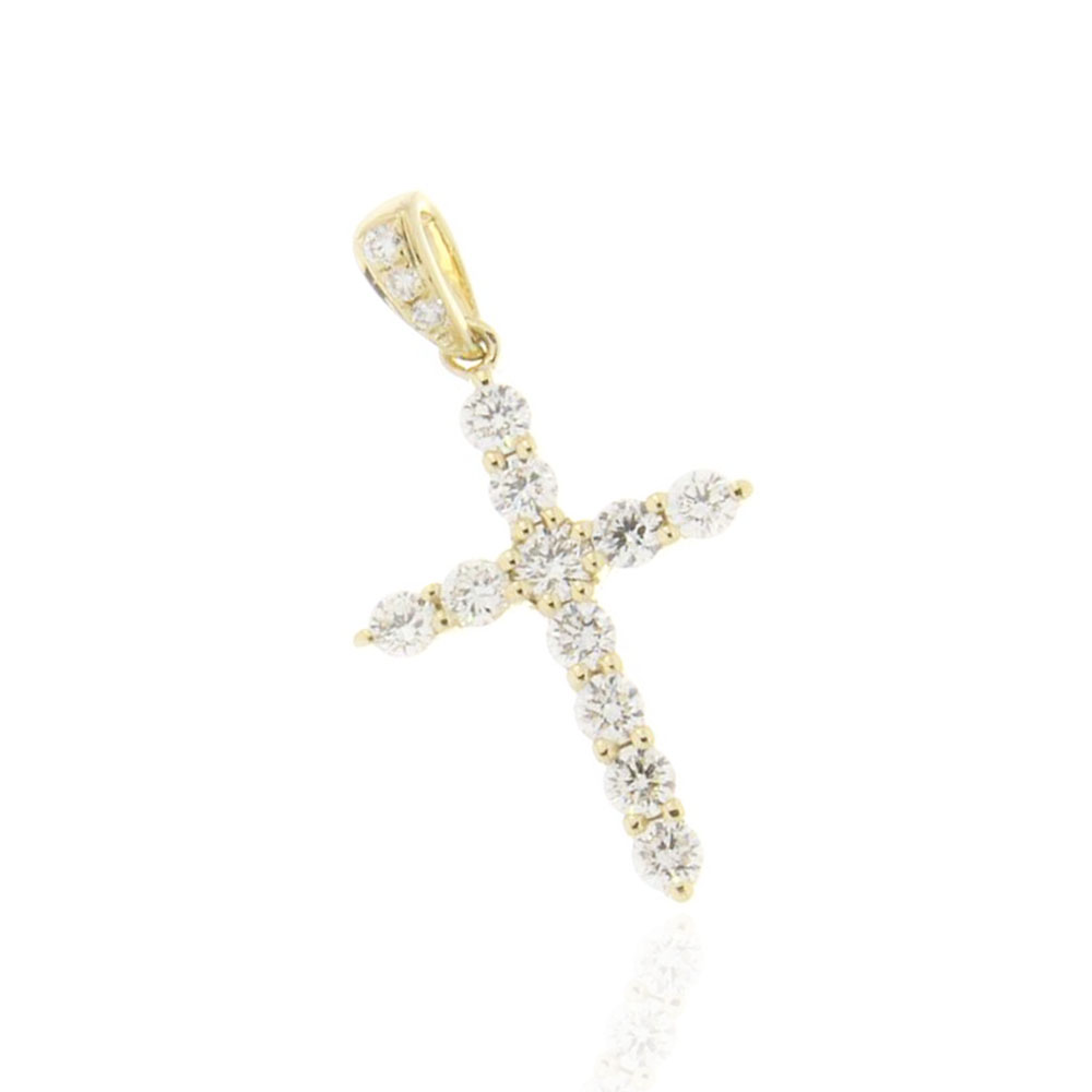 Sparkling Diamond Cross Pendant