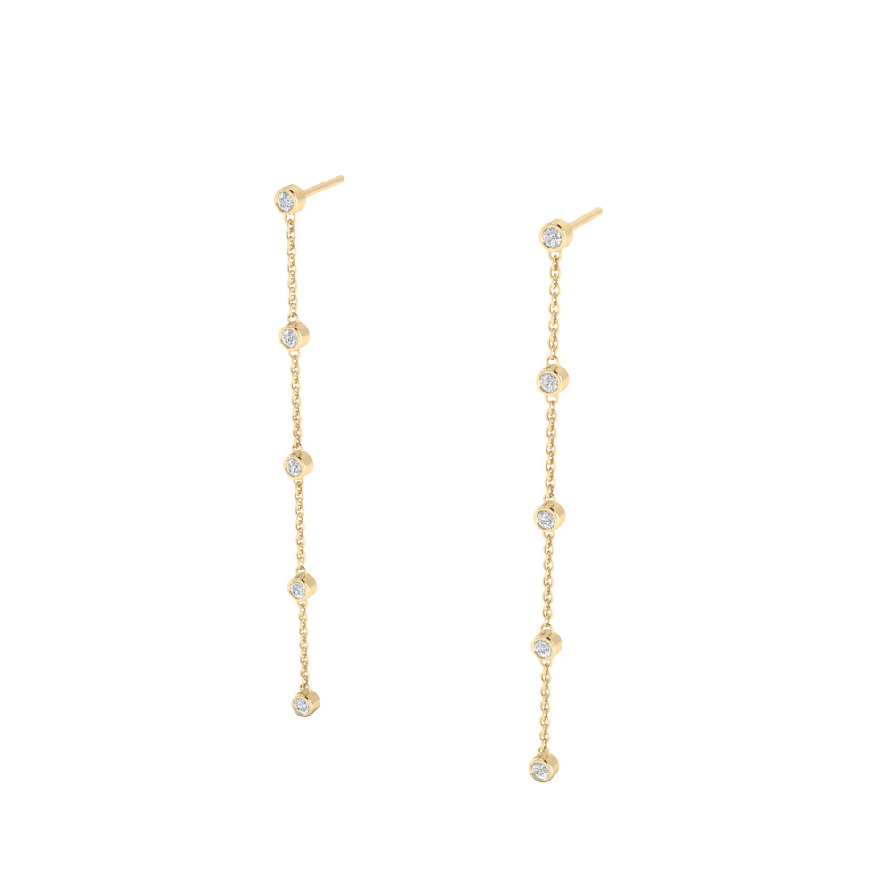 Bezel Drop by the Yard Earrings