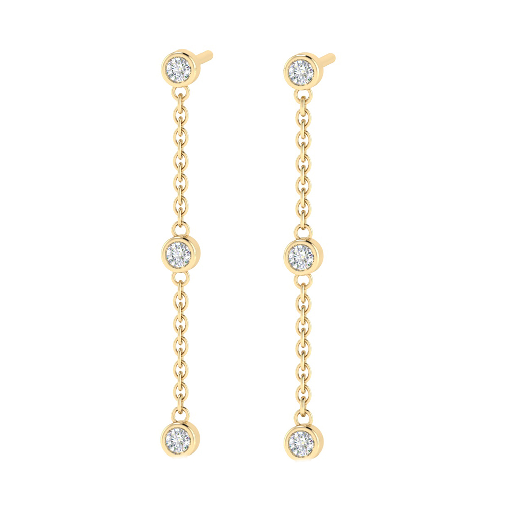 Bezel Drop by the Yard Earrings