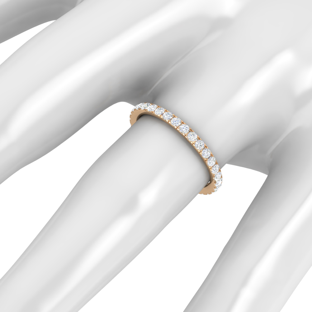 Diamond Eternity Band in 18k Rose Gold (0.931 cts)