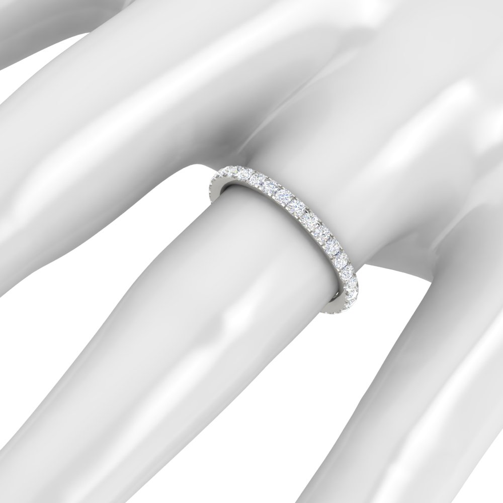 Diamond Eternity Band in 18k White Gold (0.931 cts)