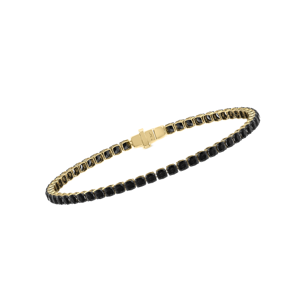 Single Line Ultra Light Tennis Bracelet in Black Diamond (2.70mm)