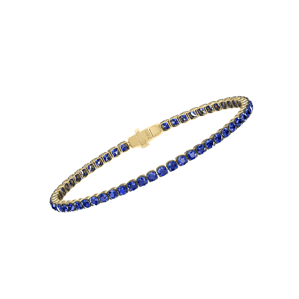 Single Line Ultra Light Tennis Bracelet in Blue Sapphire  (2.70mm)