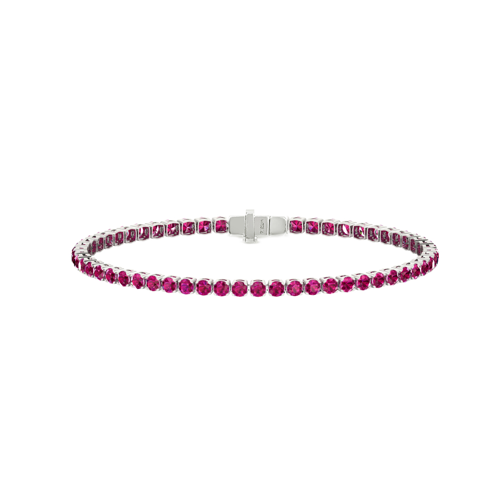 Single Line Ultra Light Tennis Bracelet in Ruby  (2.70mm)