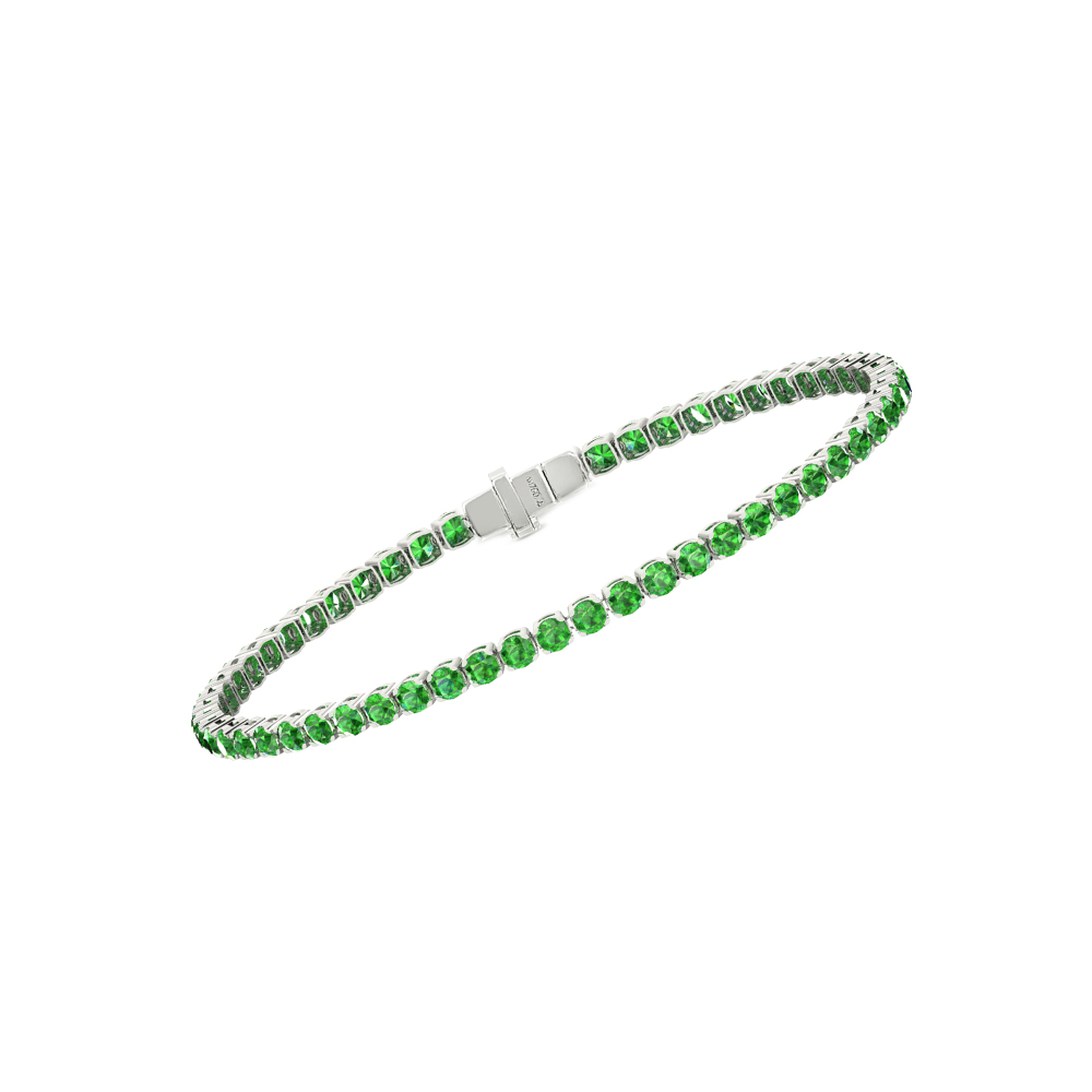 Single Line Ultra Light Tennis Bracelet in Tsavorite  (2.70mm)