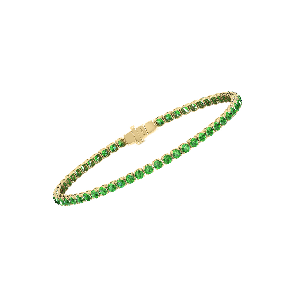 Single Line Ultra Light Tennis Bracelet in Tsavorite  (2.70mm)