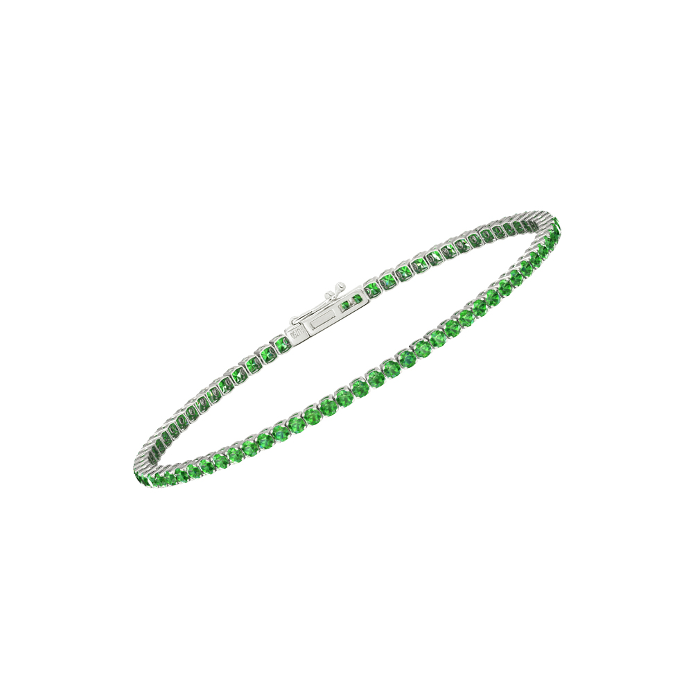 Single Line Ultra Light Tennis Bracelet in Tsavorite  (2.10mm)