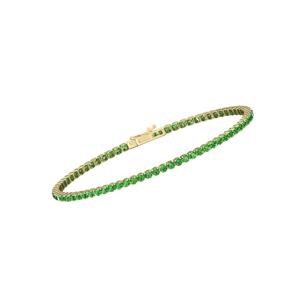 Single Line Ultra Light Tennis Bracelet in Tsavorite  (2.10mm)