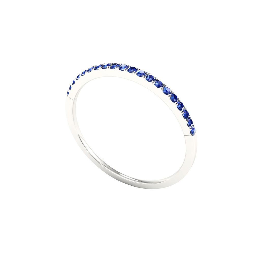 Petite Blue Sapphire Anniversary Band