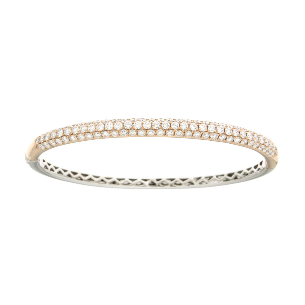 Dainty White Diamond Bangle