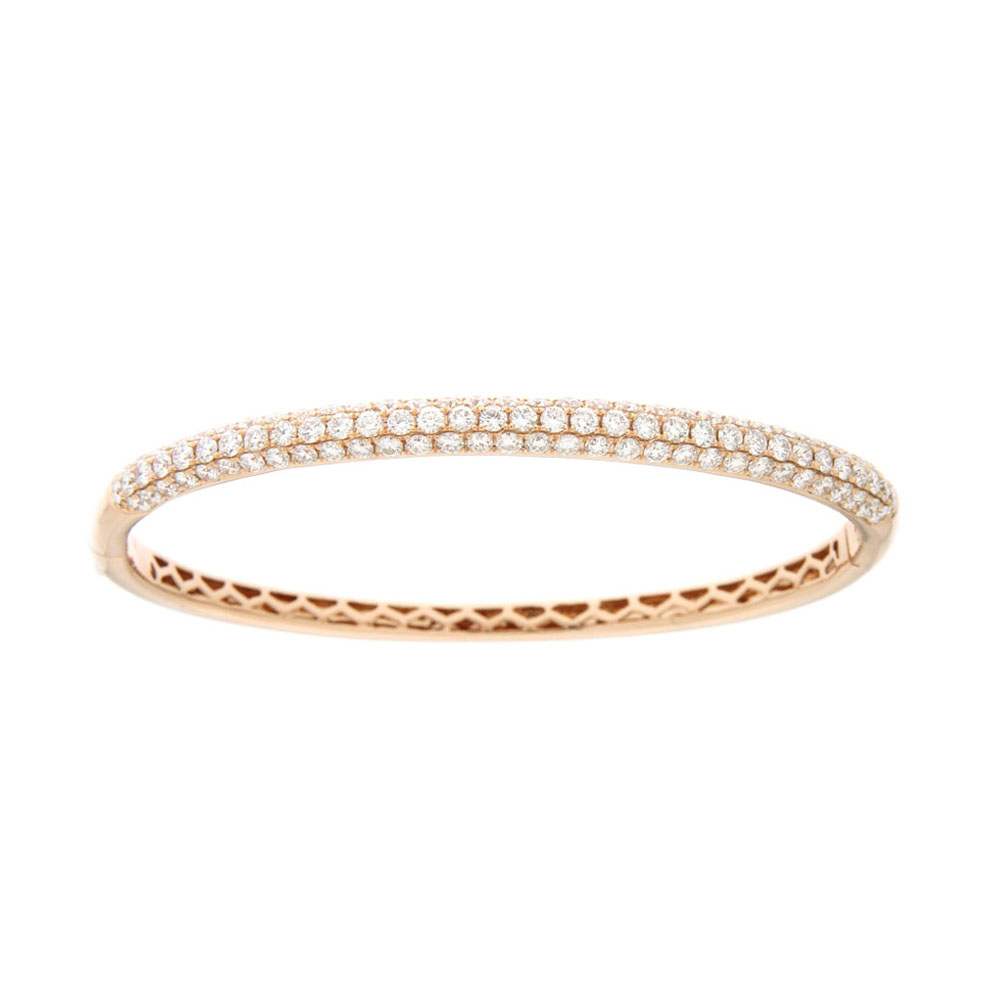 Dainty White Diamond Bangle