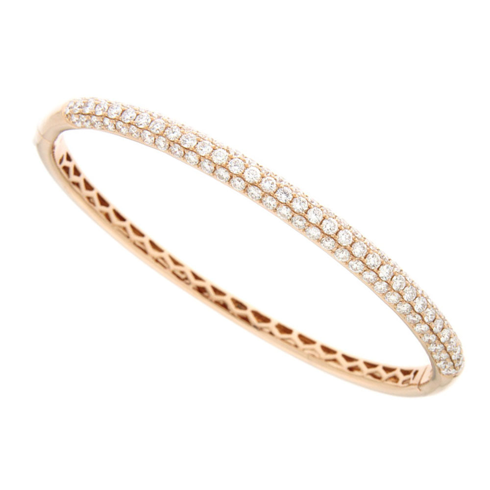 Dainty White Diamond Bangle