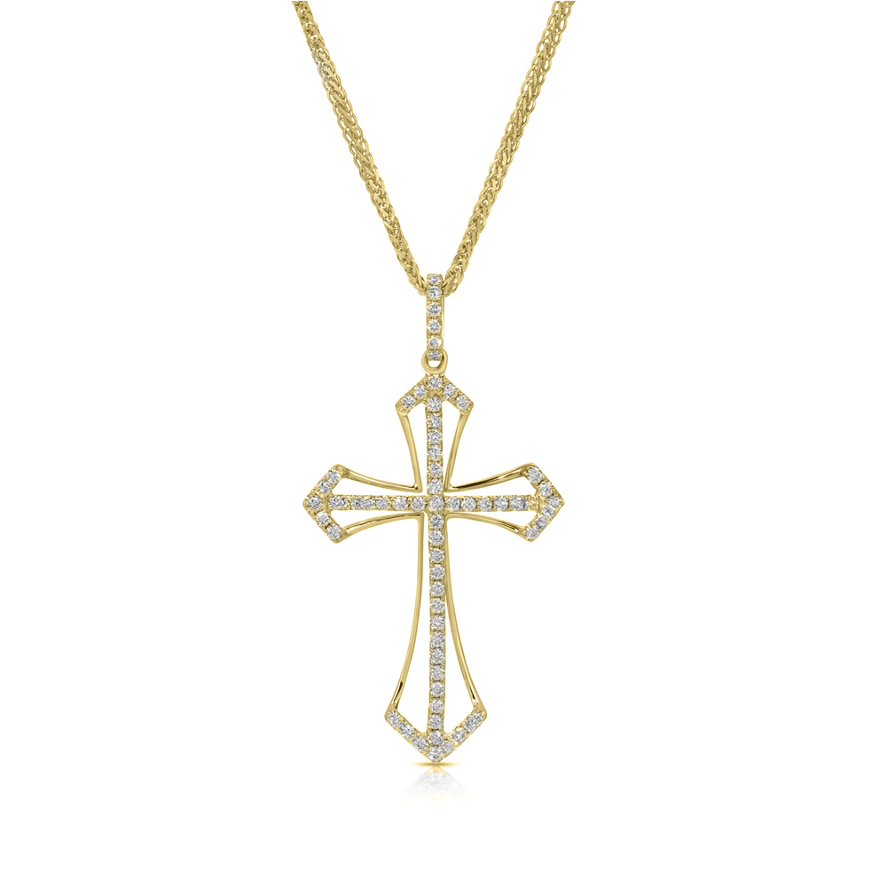 Elegant Diamond Cross Pendant