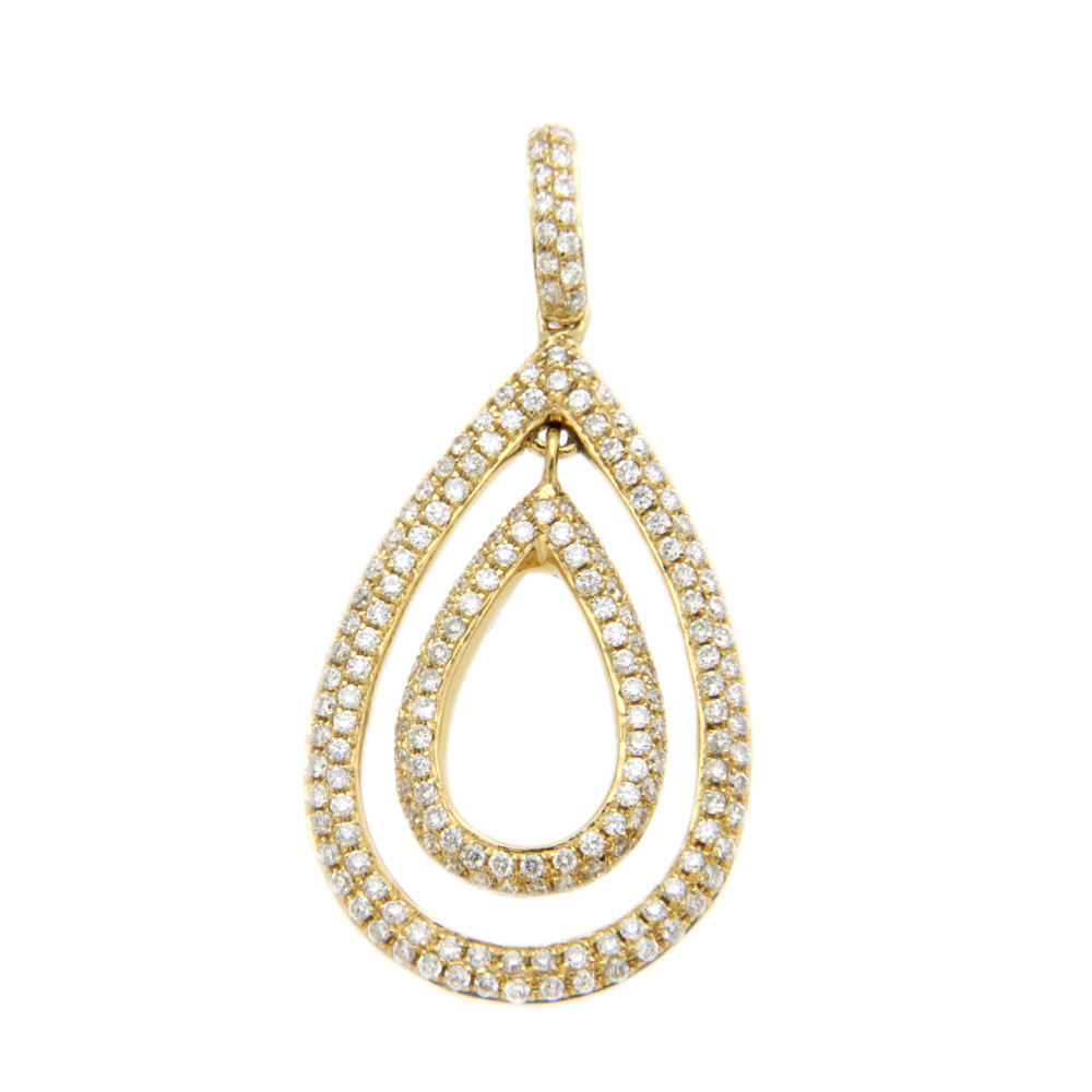 Simplicity Diamond Pear Shaped Pendant