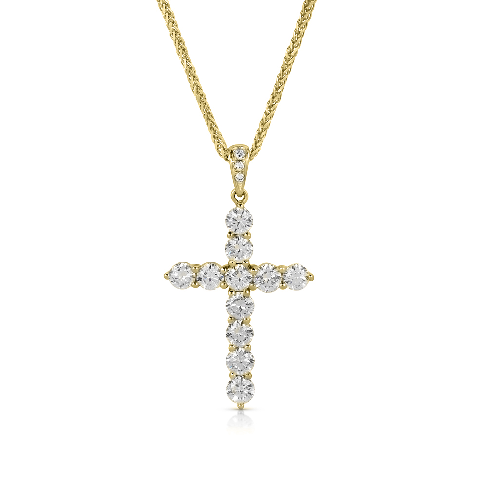 Large Diamond Cross Pendant