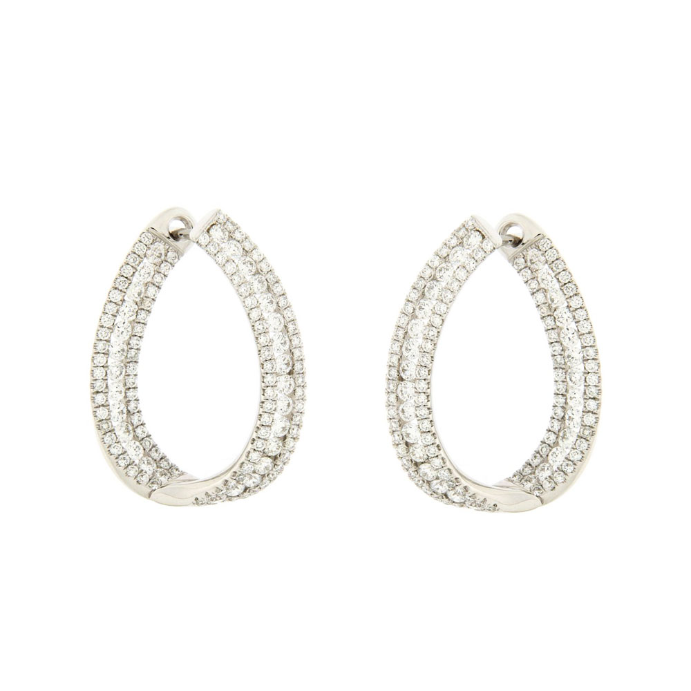 Diamond Double Line Earrings