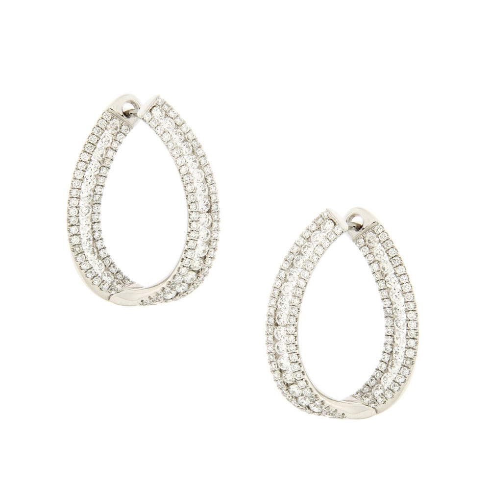 Diamond Double Line Earrings