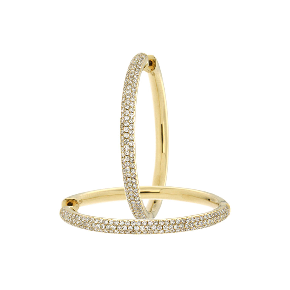 Diamond Hoop Earrings