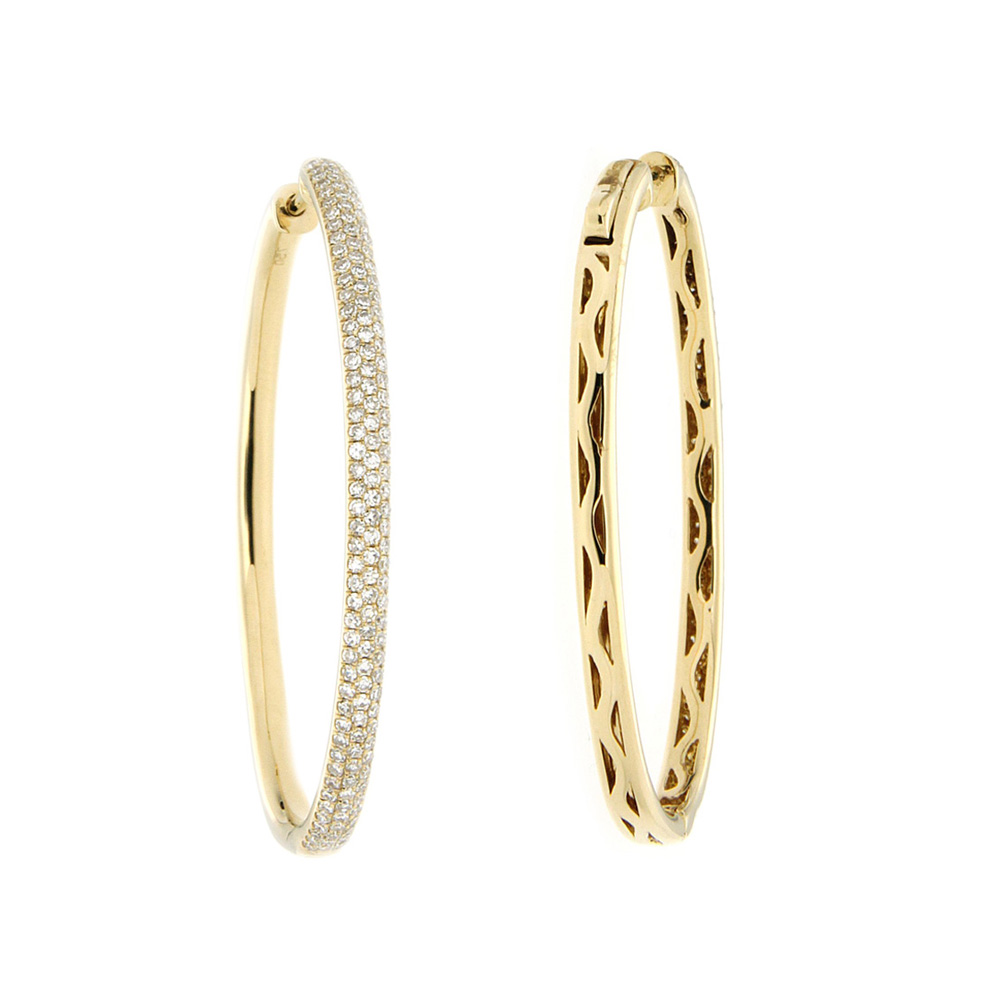 Classic Diamond Hoop Earrings