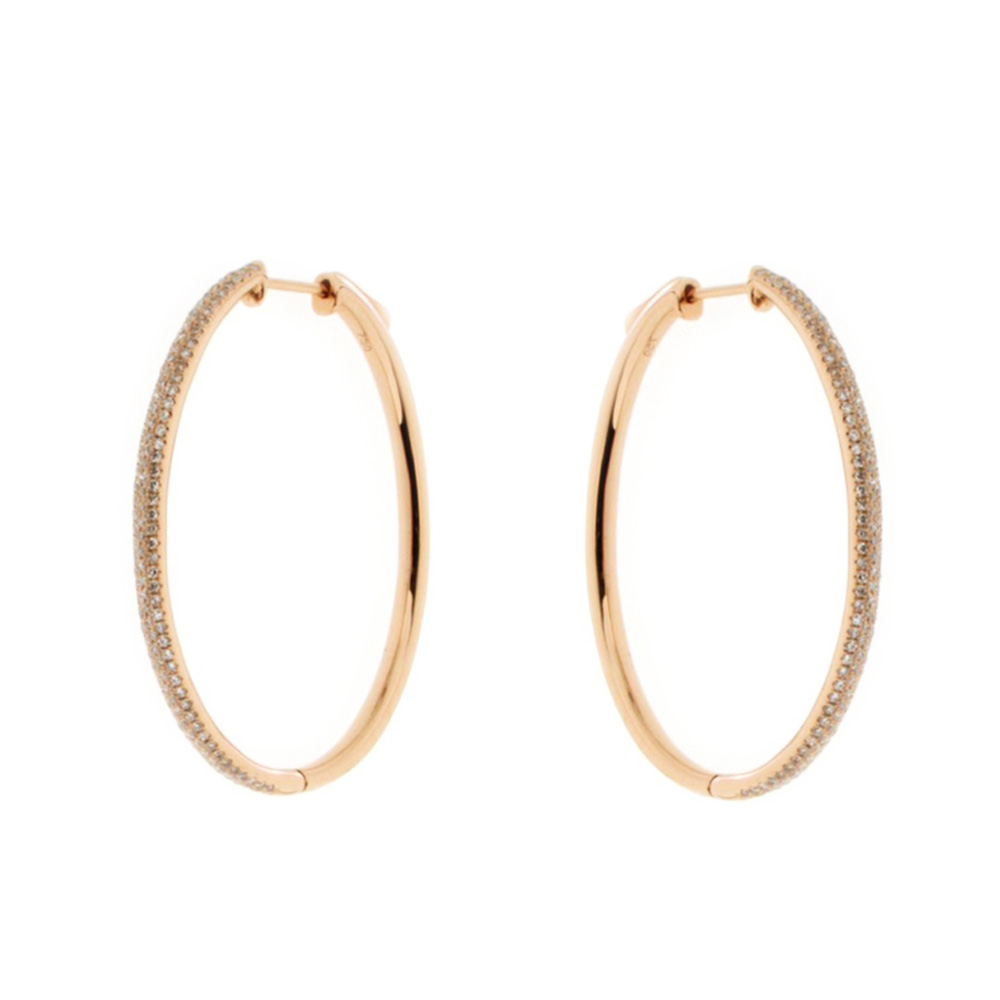 Classic Diamond Hoop Earrings