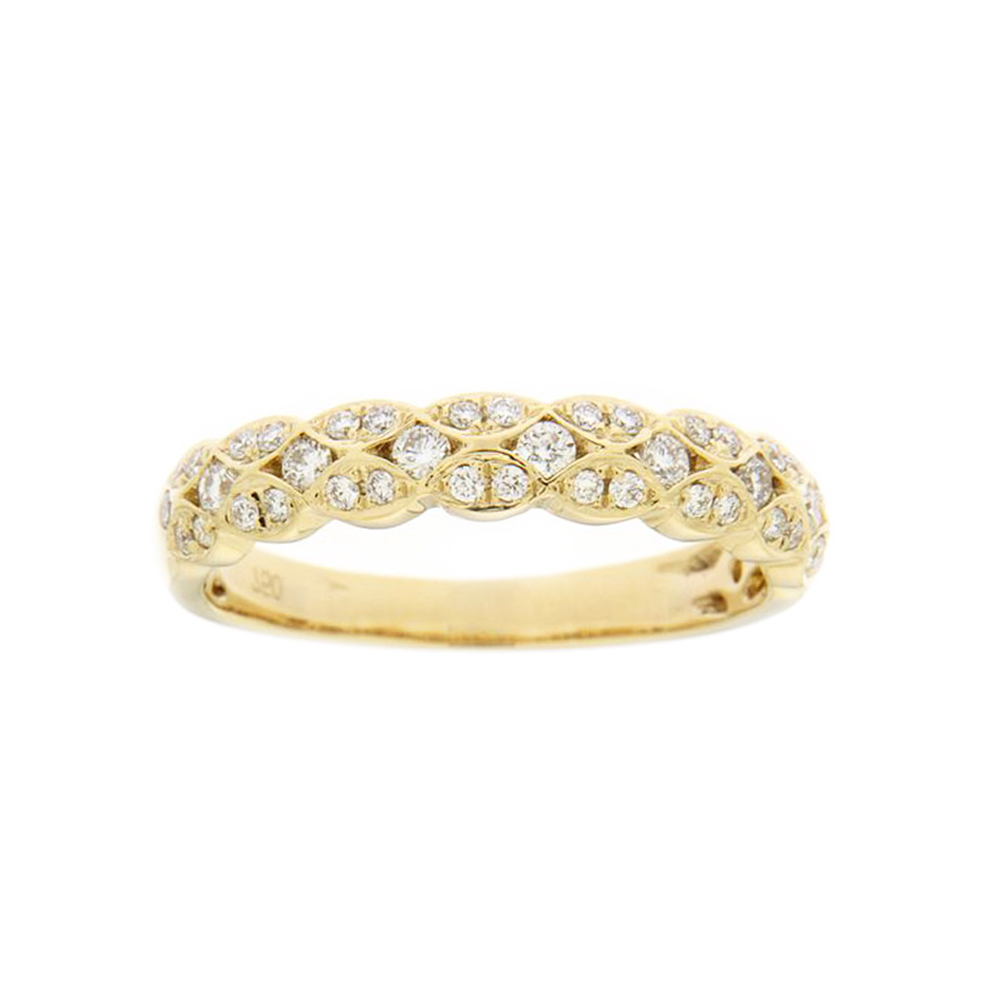 Gold Diamond Mosaic Ring