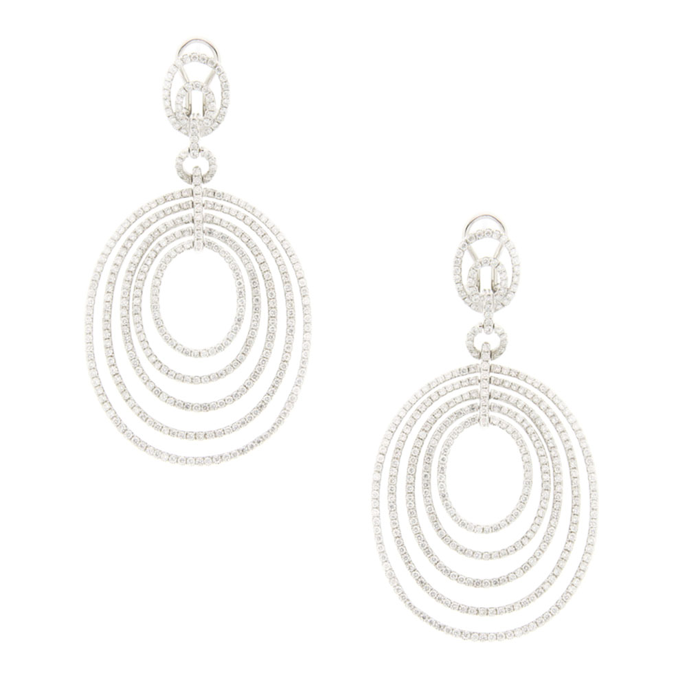 Infinity Diamond Circle  Earrings