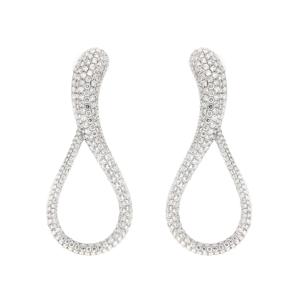 Fashion Diamond Pear Shaped Earrings