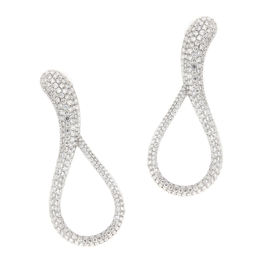 Fashion Diamond Pear Shaped Earrings