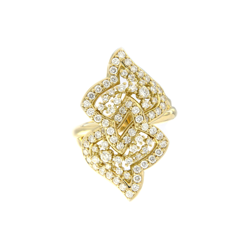 Tulips In Love White Gold Diamond Ring