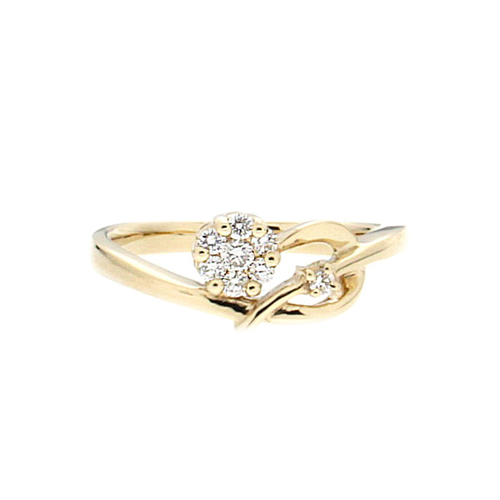 Flower And Bud Diamond Engagement Ring