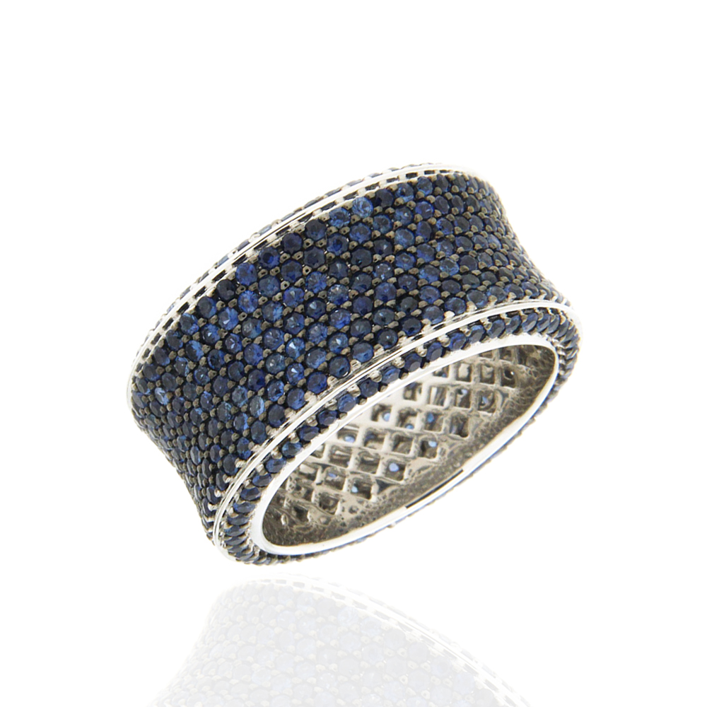 Radiant Blue Sapphire And Gold Ring