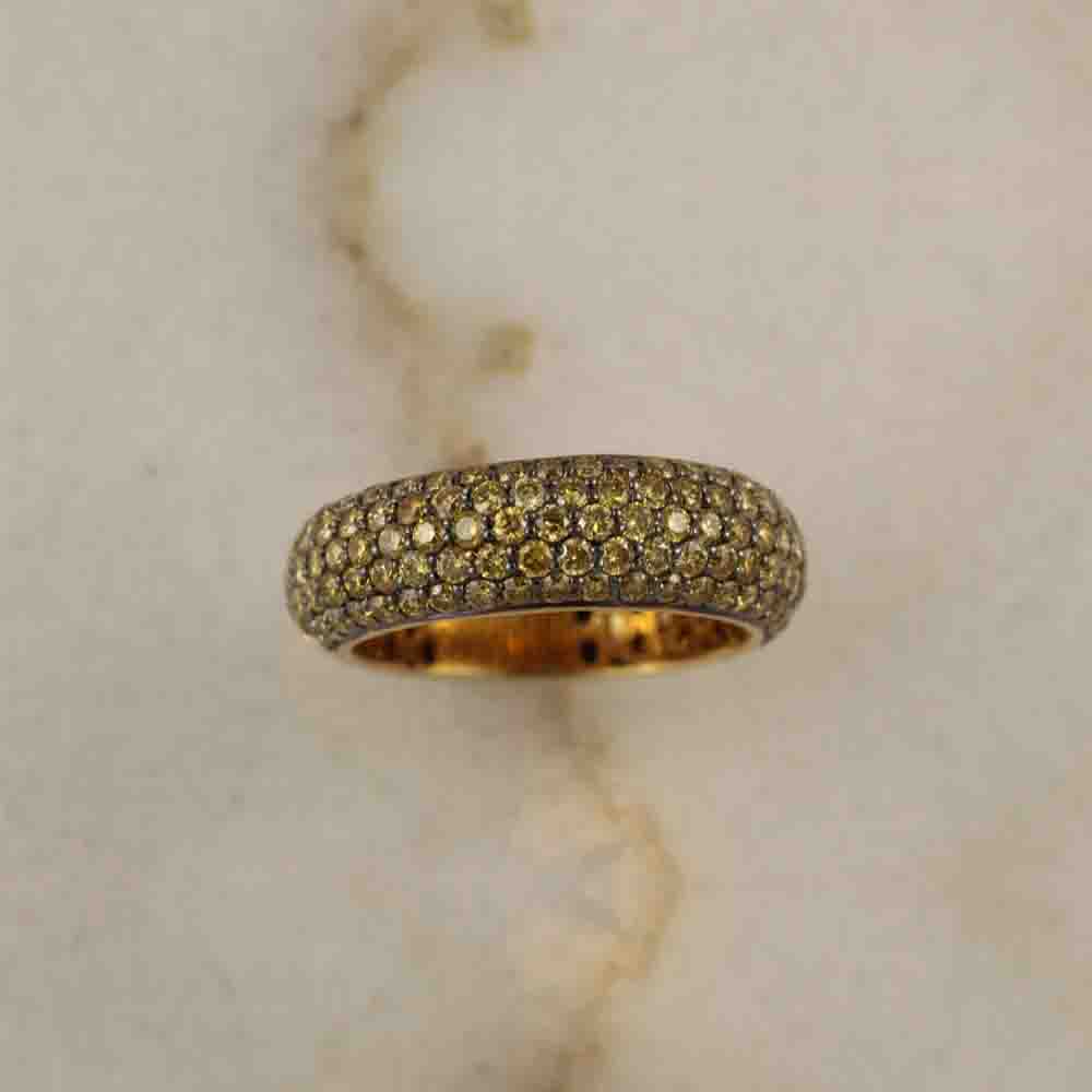 Zayn Yellow Diamond And Gold Eternity Ring