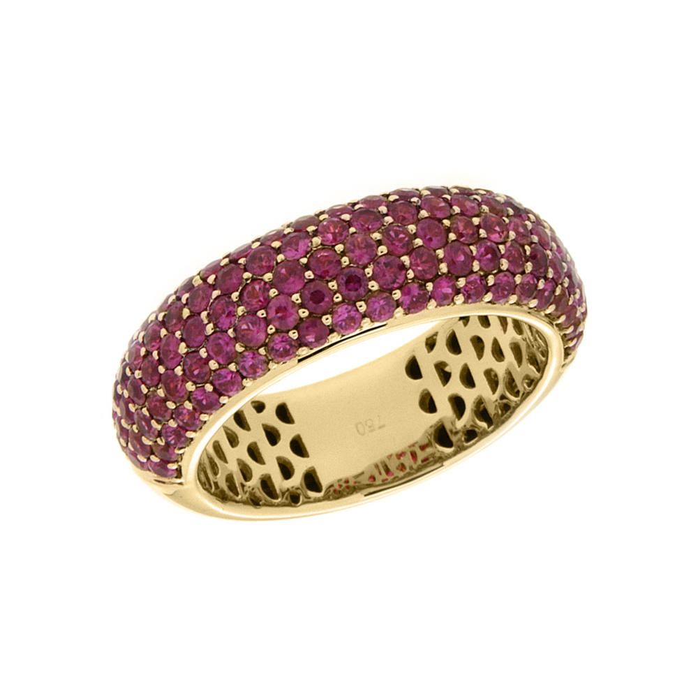 Zayn Ruby And Yellow Gold Eternity Ring