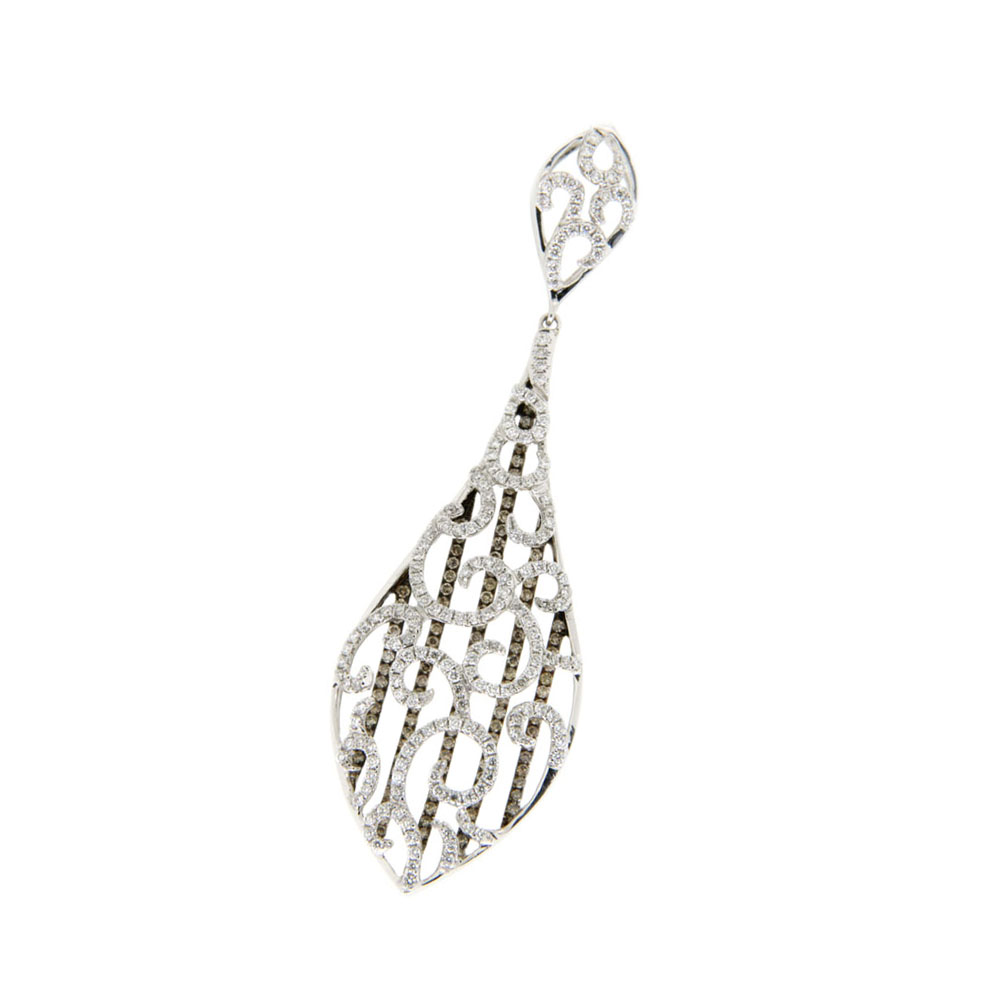 Intricate Diamond Drop Pendant 