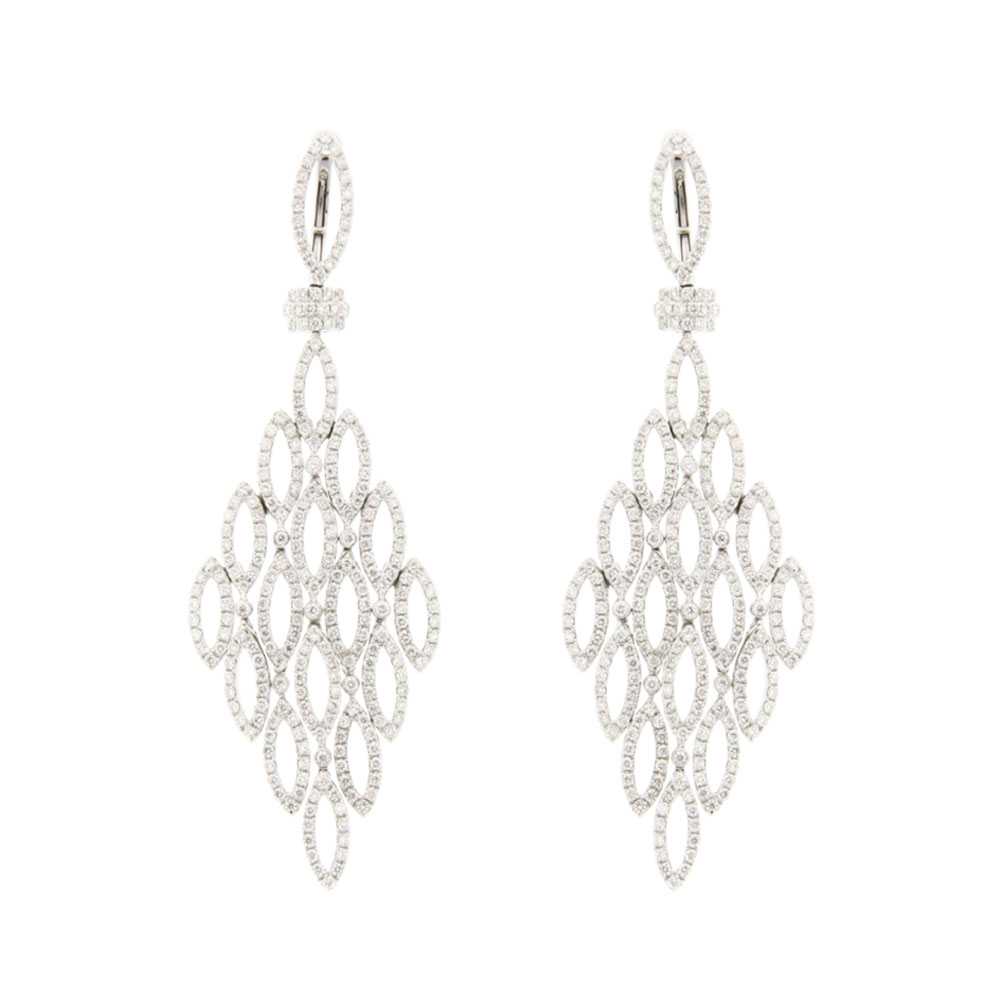 Delicate Chandelier Diamond Drop Earrings