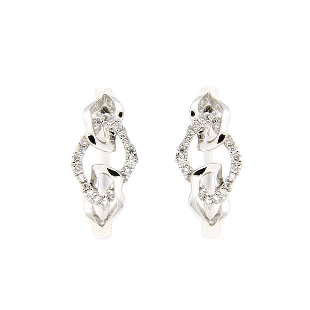 Interlinked Diamond Earring in White Gold