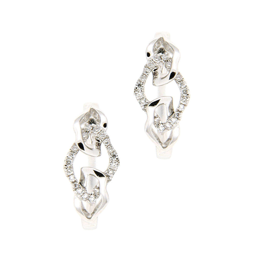 Interlinked Diamond Earring in White Gold