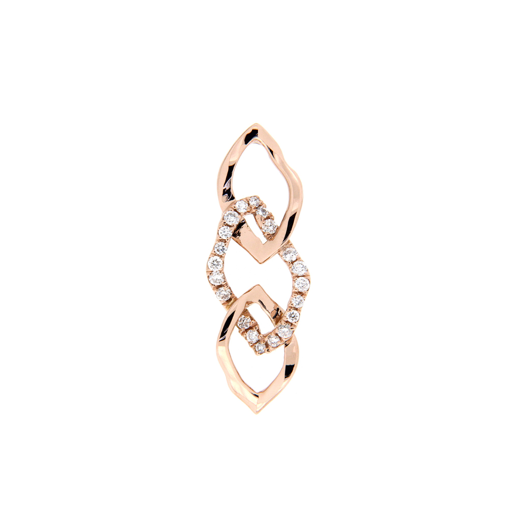 Interlinked Diamond Pendant in Rose Gold