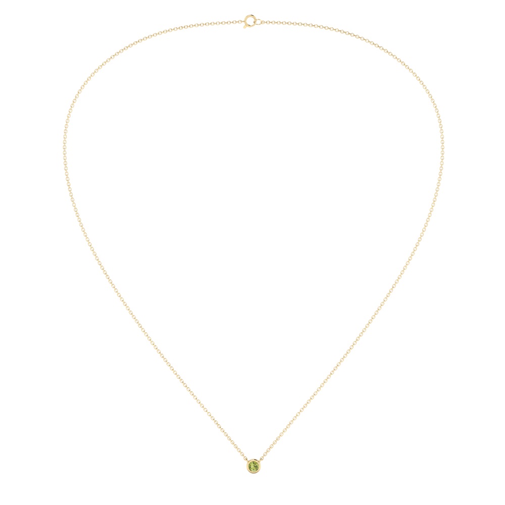 Bezel-Set Peridot Necklace