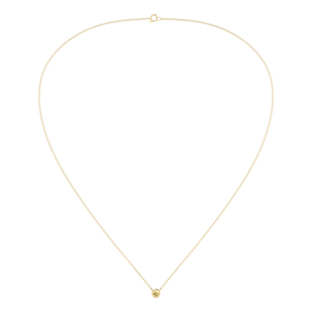 Bezel Set Citrine Necklace