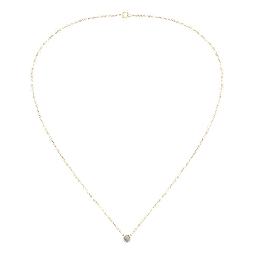 Bezel Set Opal Necklace