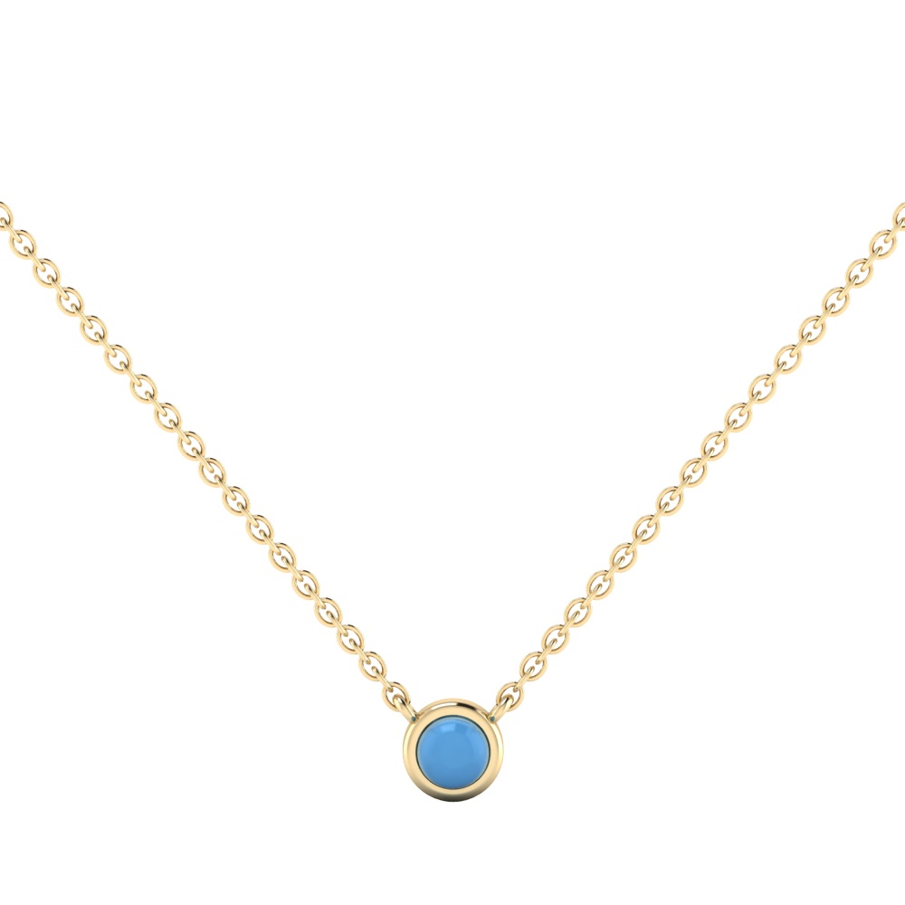 Bezel Set Turquoise Necklace