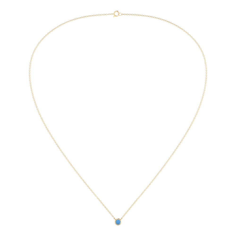 Bezel Set Turquoise Necklace