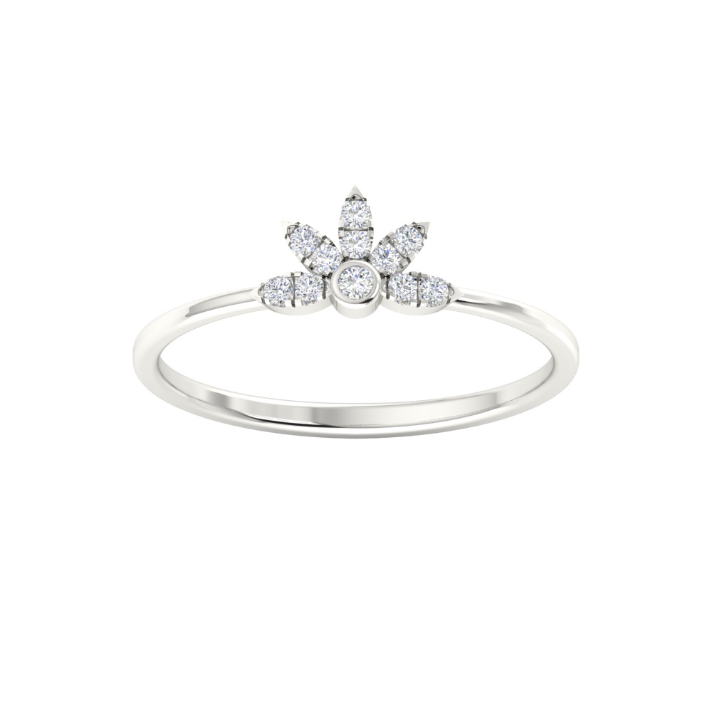 Floral Tiara Diamond Ring