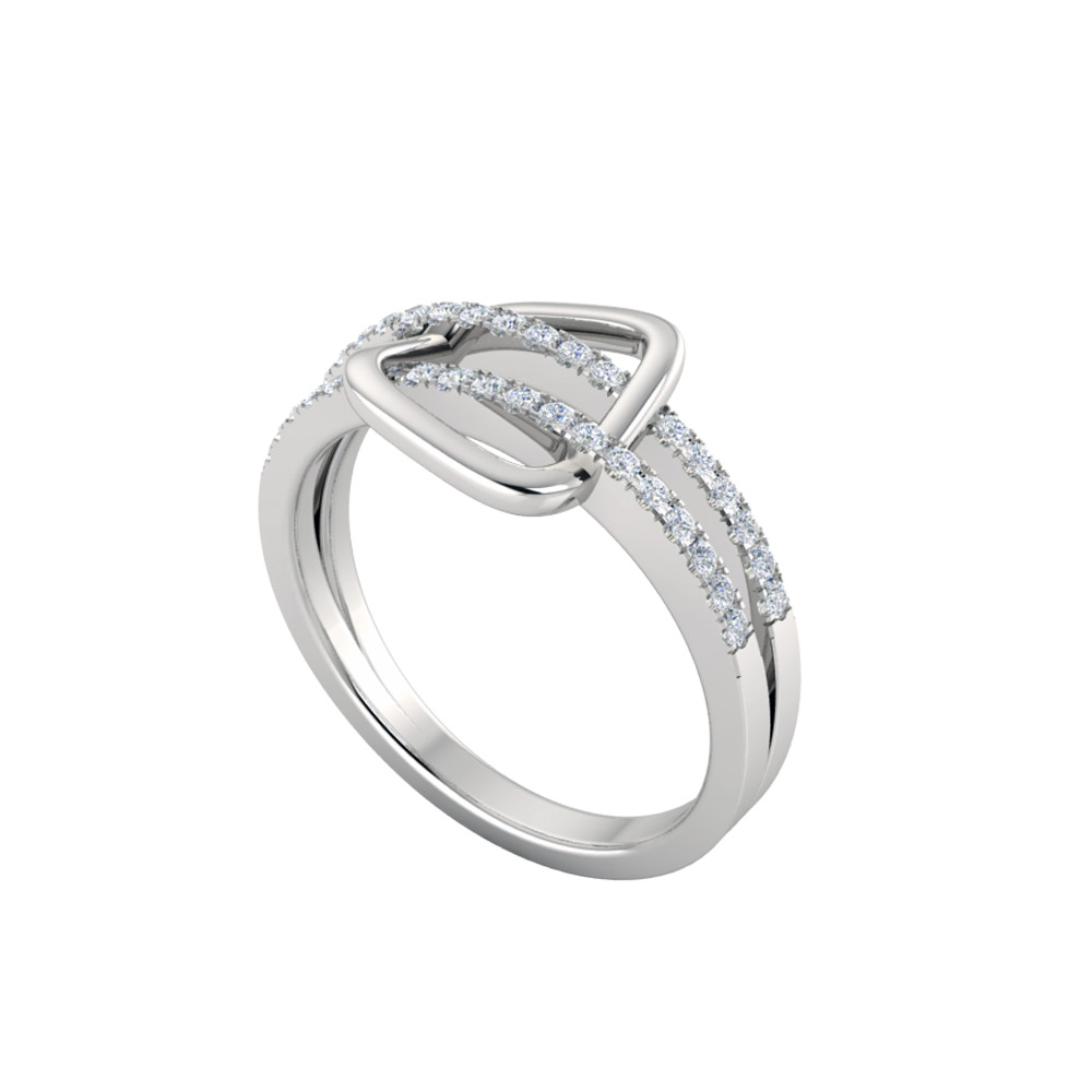 Rolling square Top Diamond Ring