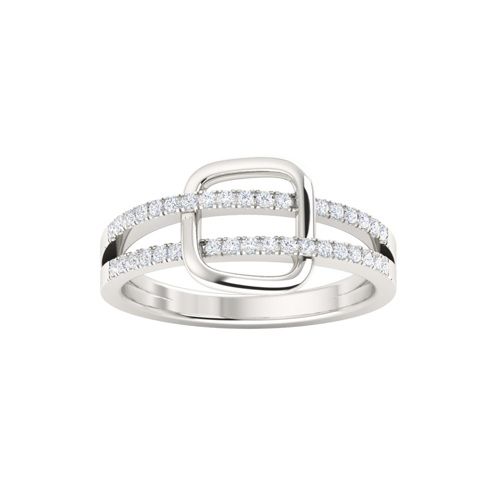 Rolling square Top Diamond Ring