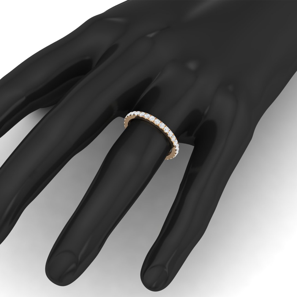 Lumiere Diamond Band in 18k Rose Gold (0.541 cts)