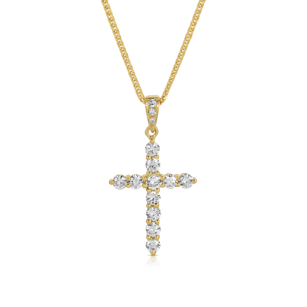 Sparkling Diamond Cross Pendant