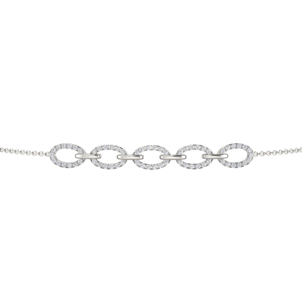 Oval Link Diamond Bracelet