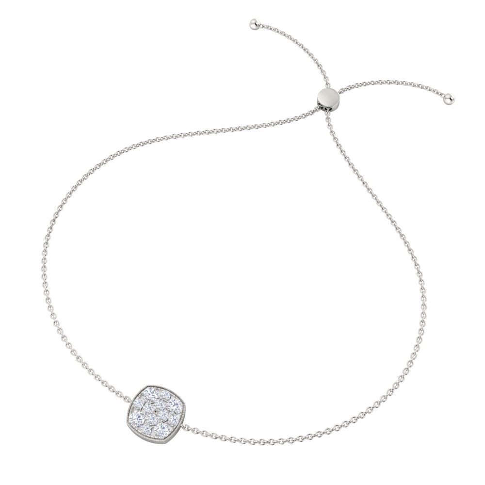 Mini Diamond Square Chain Bracelet